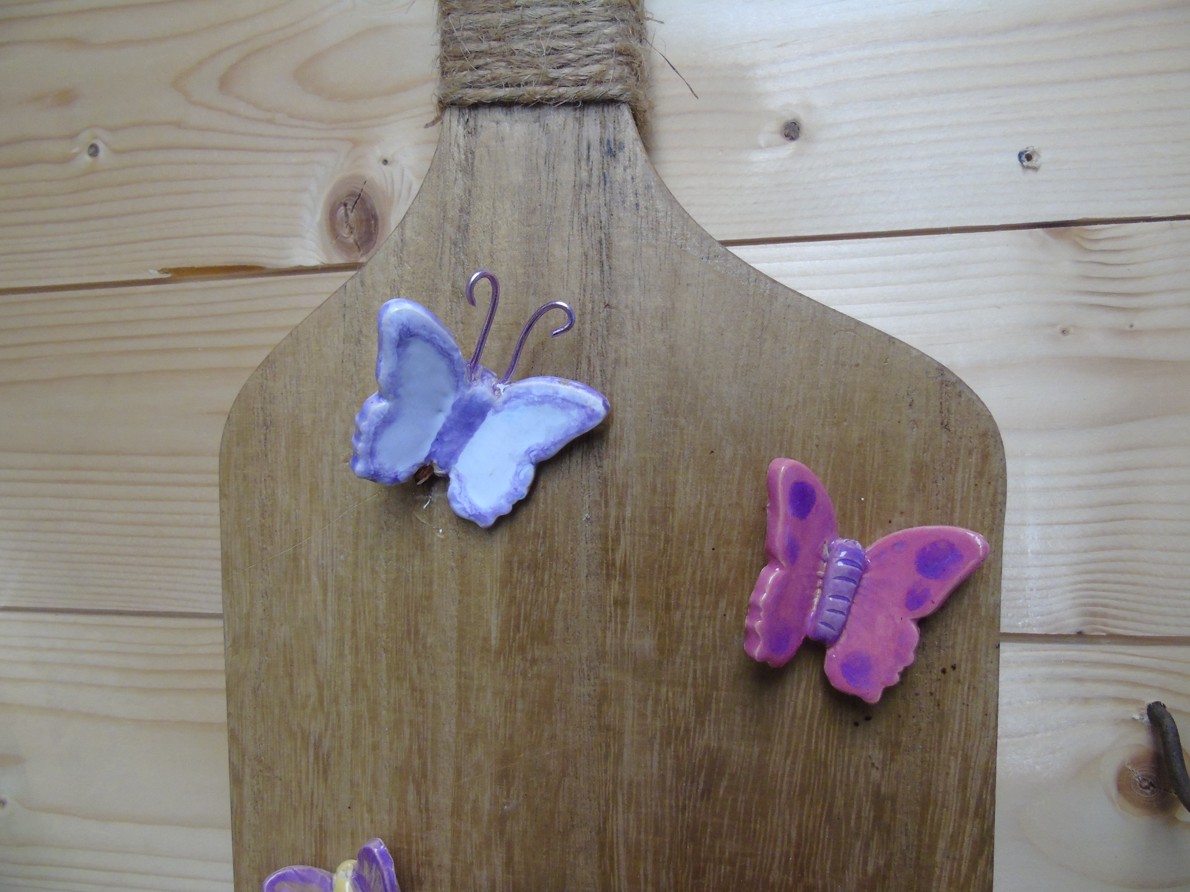 Kaasplank met bloemen en vlinders