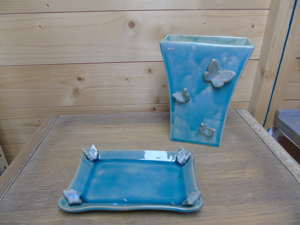 Set vaasje met vlinders