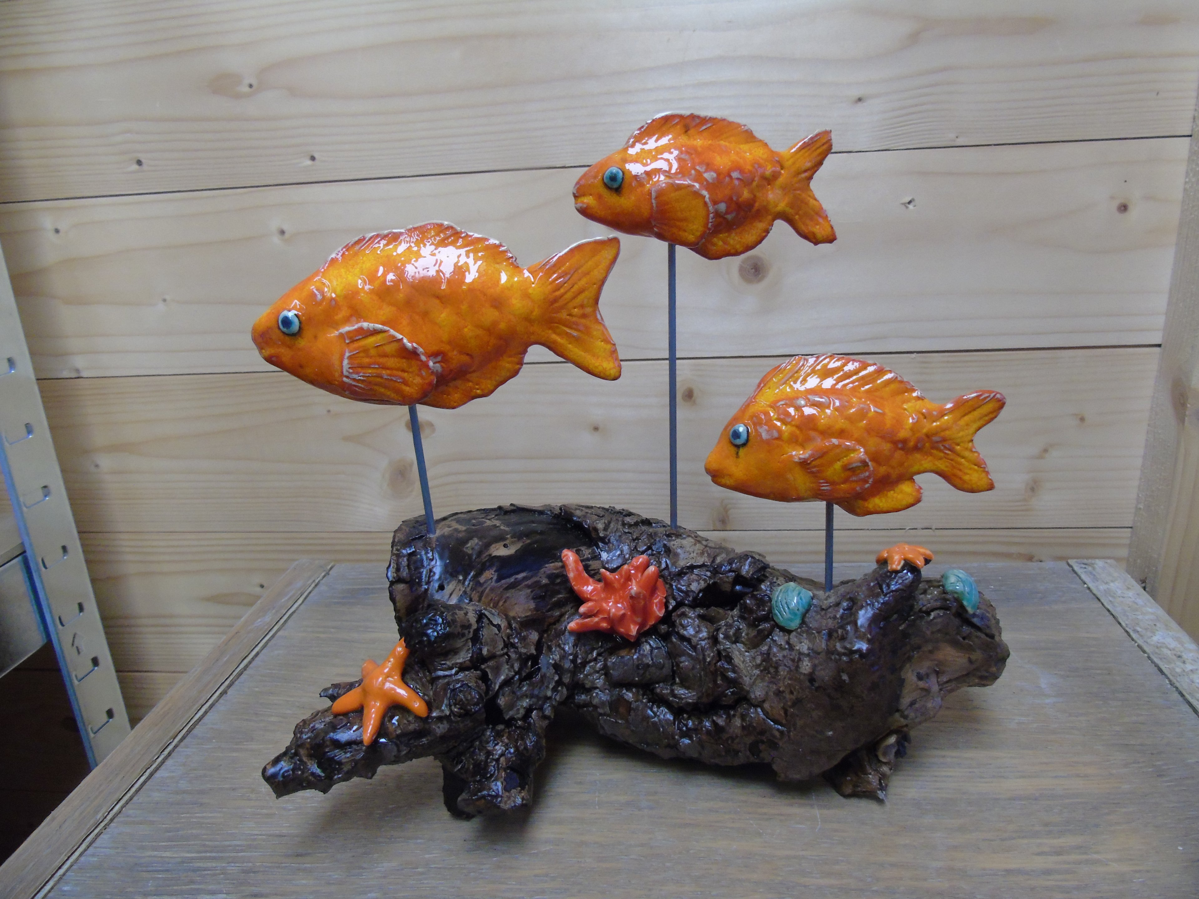 Compositie oranje vissen