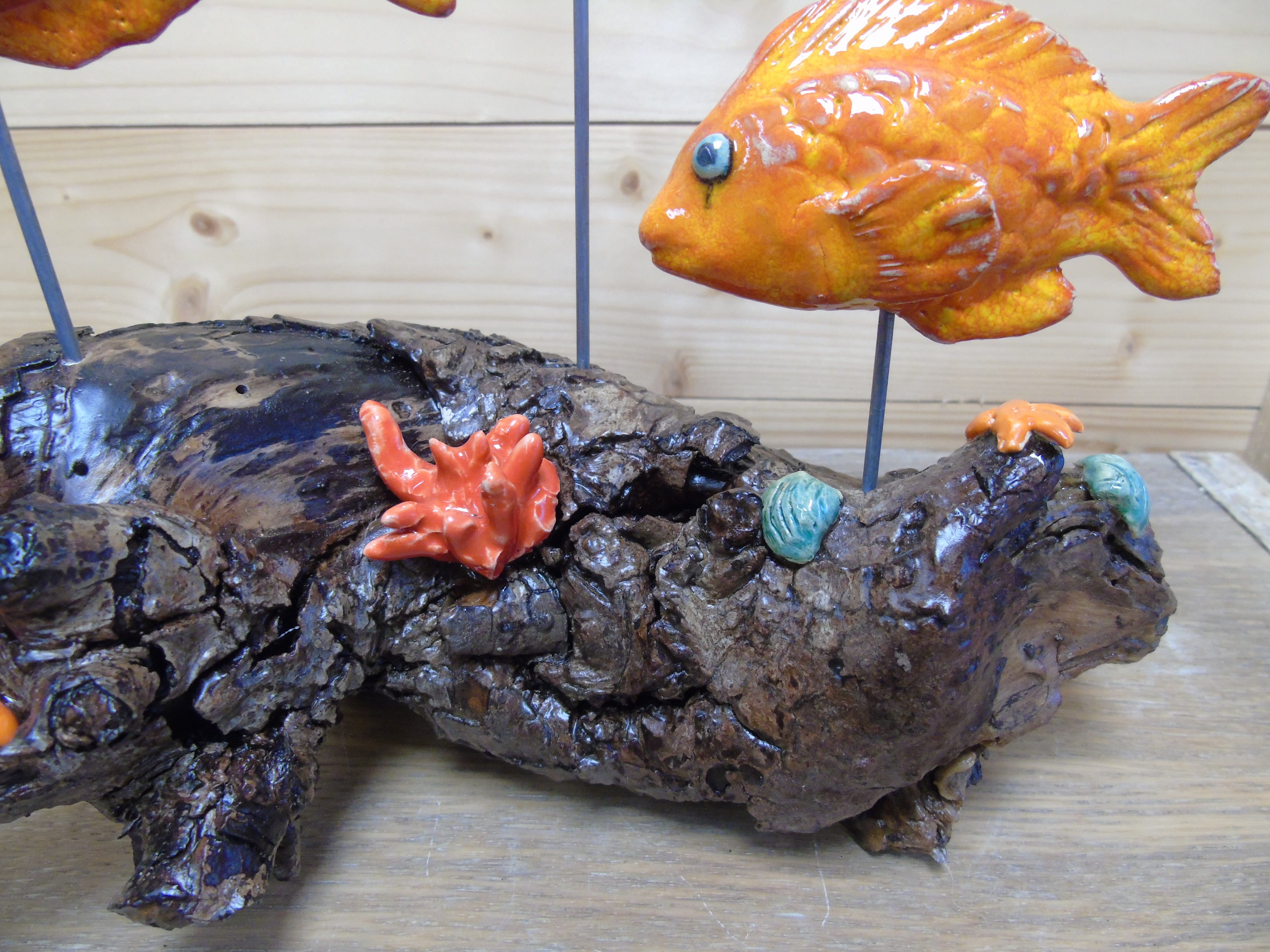 Compositie oranje vissen