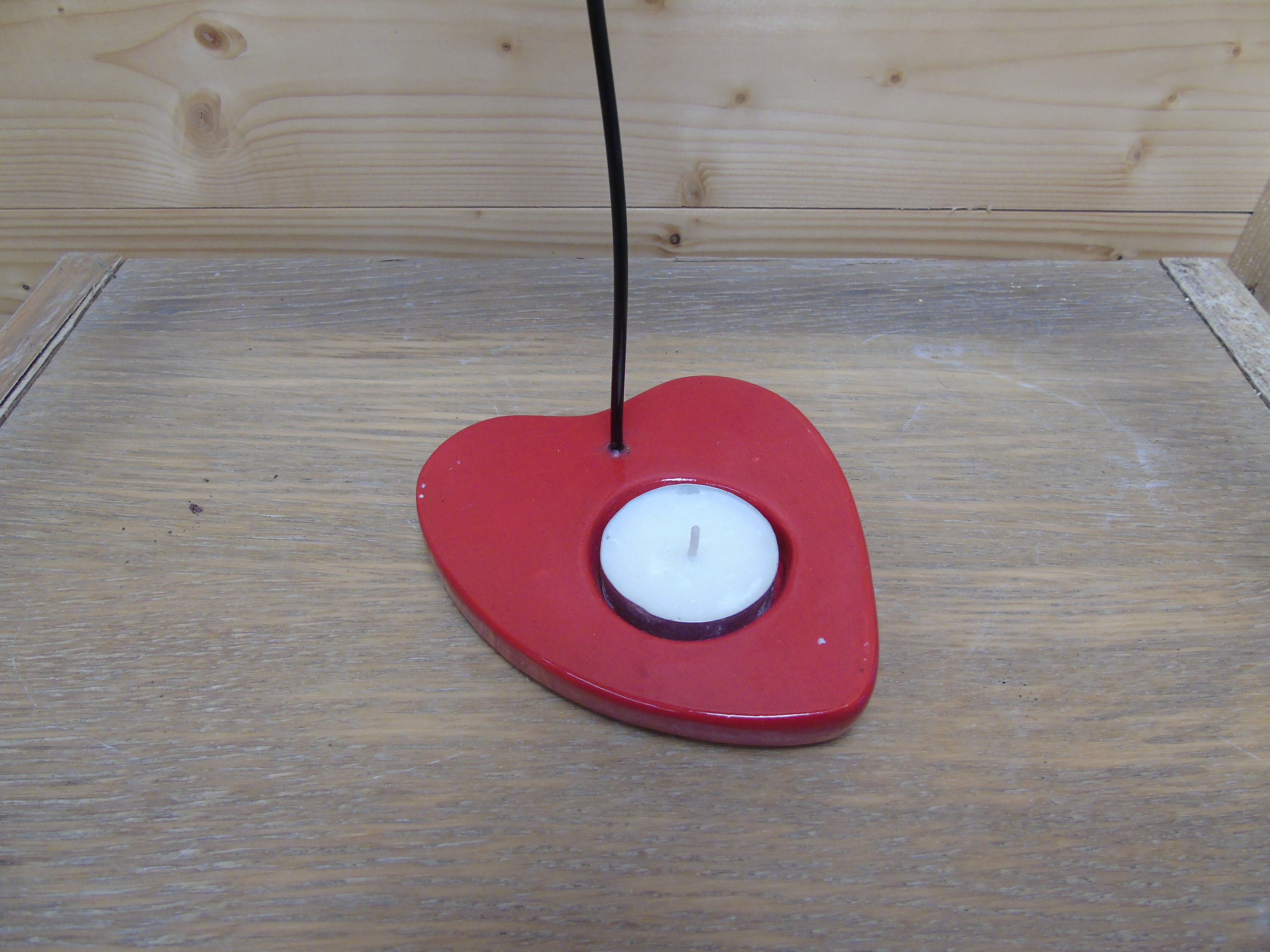 Sfeerverlichting rood hart met roos